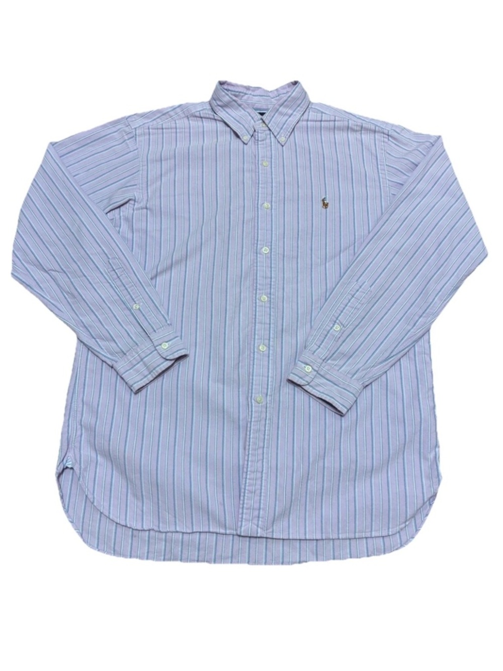Polo by Ralph Lauren Men’s Blue Striped Button-Down Shirt